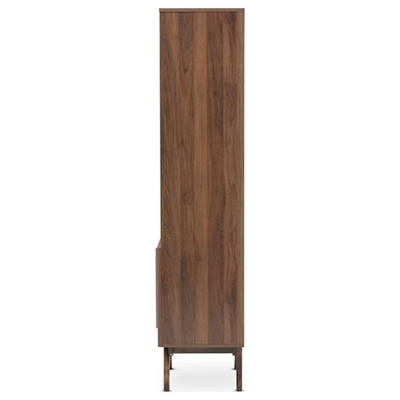 Wholesale Interiors Ashfield Mid-Century Modern Walnut Brown Finished Wood Bookcase 4 Wholesale Interiors Ashfield Mid-Century Modern Walnut Brown Finished Wood Bookcase - Image 4