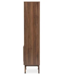 Wholesale Interiors Ashfield Mid-Century Modern Walnut Brown Finished Wood Bookcase -Palace-shop f3d1e7990fe3542d 4696 w800 h800 b1 p0 1 1