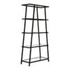 Henn&Hart 34" Blackened Bronze Metal/Glass Bookcase