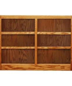 Concepts In Wood Traditional 36" Tall 6-Shelf Double Wide Wood Bookcase In Dry Oak 6 Concepts In Wood Traditional 36" Tall 6-Shelf Double Wide Wood Bookcase In Dry Oak -Palace-shop f59174570fe42b6d 4301 w800 h800 b1 p0