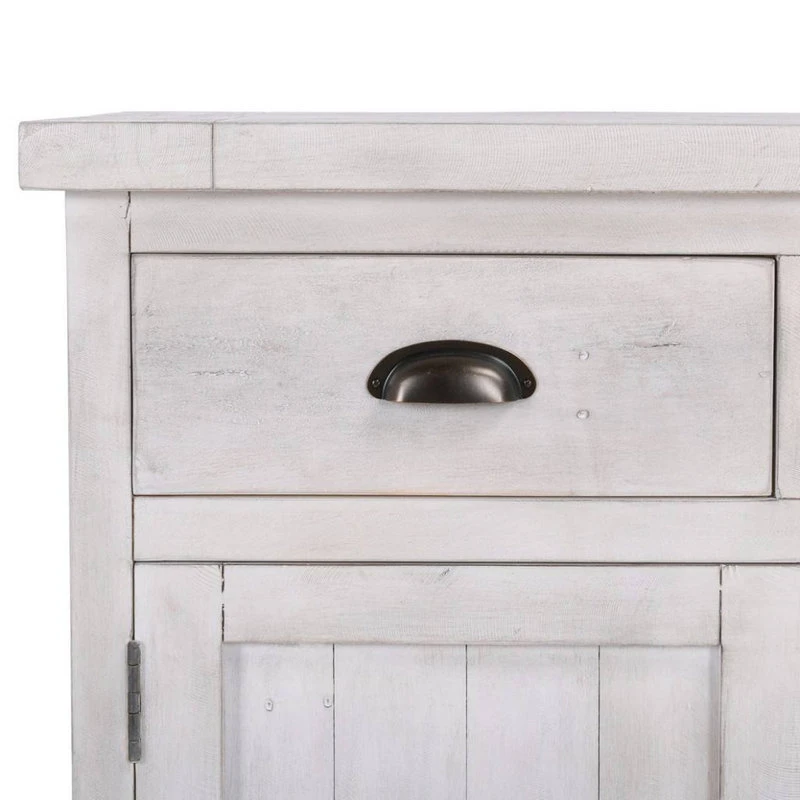 Kosas Home Quincy 4-Drawer 4-Door Solid Pine Wood Sideboard In Nordic Ivory 8 Kosas Home Quincy 4-Drawer 4-Door Solid Pine Wood Sideboard In Nordic Ivory - Image 8