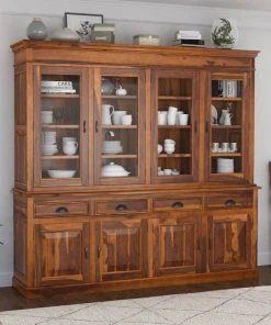 Sierra Living Concepts Inc Cariboo Contemporary Rustic Solid Wood Dining Room Large Buffet Hutch