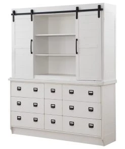Acme Furniture ACME Renske Hutch And Buffet, Antique White