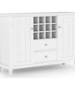 Simpli Home Ltd. Bedford Sideboard Buffet And Wine Rack