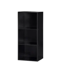 Hodedah Import Inc. Hodedah 3 Shelf Bookcase In Black