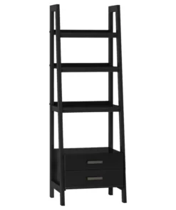 Simpli Home Ltd. Sawhorse Ladder Shelf With Storage