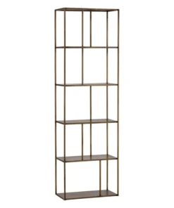 Sunpan Modern Home Eiffel Antique Brass Bookcase, Small
