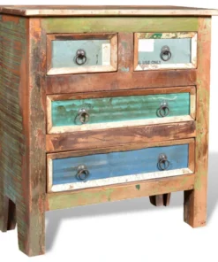 Vida XL International B.V. VidaXL Solid Reclaimed Wood Cabinet 4 Drawers Vintage Sideboard Storage Unit -Palace-shop f9811eee0a1590f5 4887 w800 h800 b1 p0