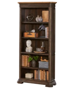 Martin Furniture Executive Open Bookcase, Fully Assembled, Brown