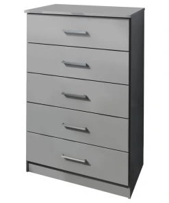 Palace Imports 100% Solid Wood Metro 5-Drawer Chest, Gray