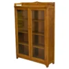 Crafters And Weavers Mission Solid Oak Bookcase Curio Cabinet, Michael's Cherry