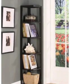 Pilaster Designs Damian 5-Tier Corner Bookcase, Espresso 6 Pilaster Designs Damian 5-Tier Corner Bookcase, Espresso -Palace-shop fc017edc0852be1e 6729 w800 h800 b0 p0