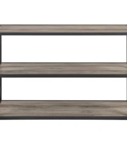 Walker Edison 40" X-Frame Metal And Wood Media Bookshelf, Gray Wash -Palace-shop fc41825800231bbb 4517 w800 h800 b1 p0