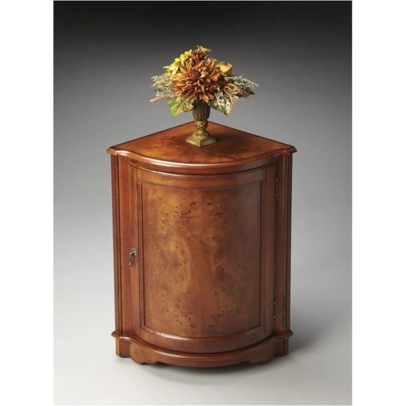 Beaumont Lane Corner Cabinet In Olive Ash Burl 2 Beaumont Lane Corner Cabinet In Olive Ash Burl - Image 2