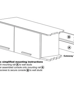 Prepac Furniture Coal Harbor Wall Mounted Hutch - Black -Palace-shop fd41ffd1086dbb1c 6390 w800 h800 b1 p0
