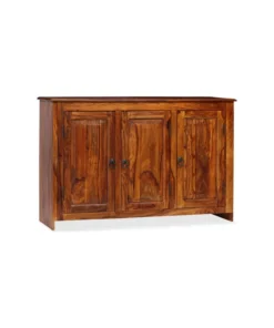 Vida XL International B.V. VidaXL Solid Sheesham Wood Sideboard Side Console Bookcase Table Cupboard