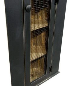 Sawdust City, LLC Corner Cabinet Top Hutch, Old Black