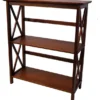 Casual Home Montego Bookcase, Walnut, 3 Shelf