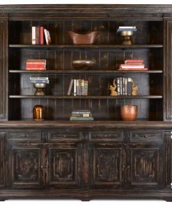 Crafters And Weavers Victoria 4 Drawer, 4 Door Sideboard And Hutch Set - Rustic