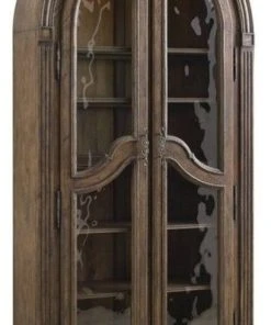 Beaumont Lane Bunching Curio In Rustic Walnut