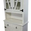 Eagle Furniture Farmhouse Kitchen Dining Hutch And Buffet, Bright White