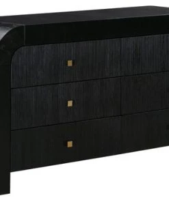 TOV Furniture Hump 6 Drawer Black Dresser
