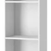 Pemberly Row Tall Narrow 5 Shelf Bookcase In White