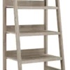 Linon Home Decor Products Tracey Ladder Bookcase, 25W X 17.99D X 60H, Gray