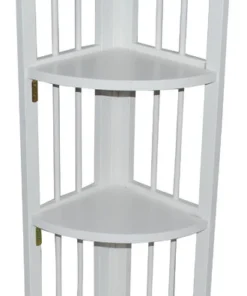 Casual Home 4-Shelf Corner Folding Bookcase, White