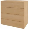 Nexera 4-Drawer Chest, Natural Maple