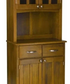 Homestyles Buffet Of Buffets Wood Buffet With Hutch In Brown