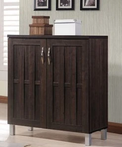 Baxton Studio Excel Modern And Contemporary Dark Brown Sideboard Storage Cabinet