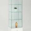 Chintaly Imports Glass Curio With White Finish 6628-CUR-WHT