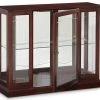 HomeFare Pulaski Curio Console, Ridgewood Cherry