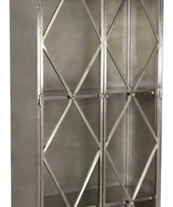 Terra Nova Designs, Inc. Rexar Tall Iron And Glass Cabinet