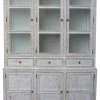 Noir Colonial White Wash Hutch GARM119WH